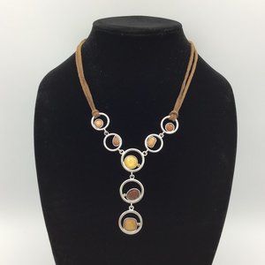 Lia Sophia Earthy Necklace with Suede Foundation Vintage